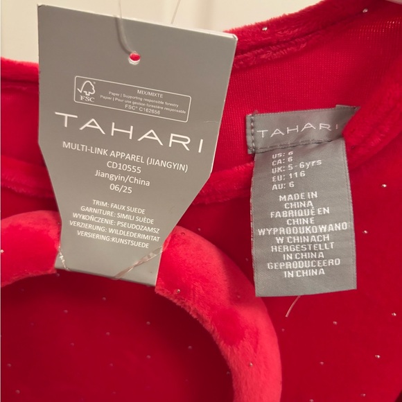 Tahari Girls Red Dress with Headband - Picture 5 of 5